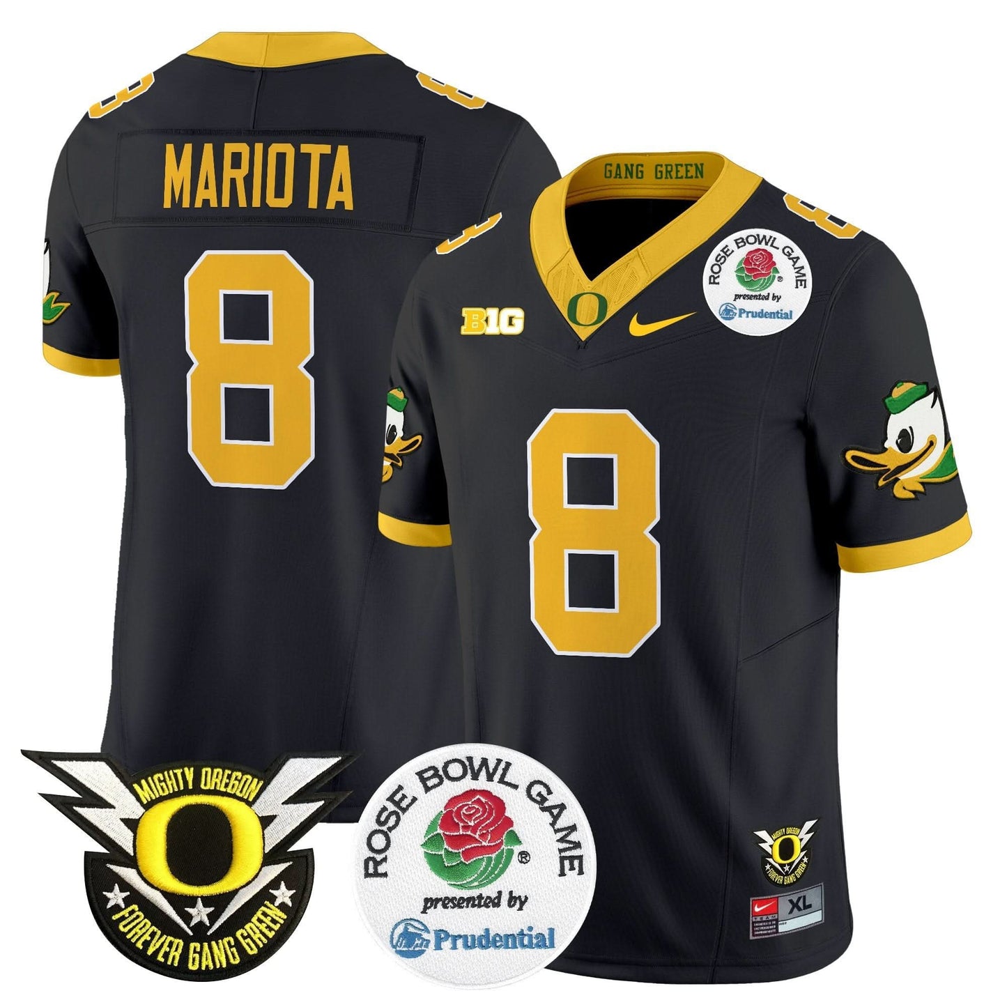 Oregon Ducks 2024 Rose Bowl Vapor Limited Jersey - All Stitched
