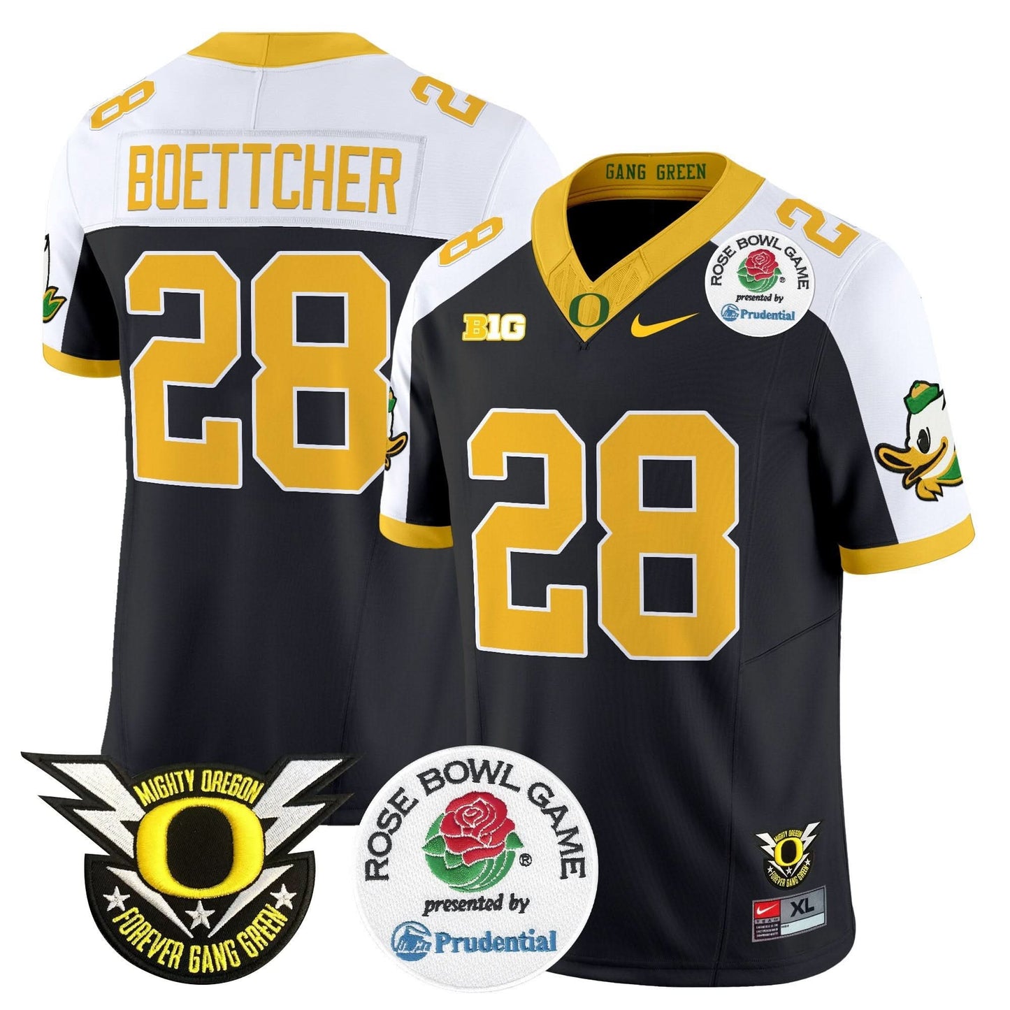 Oregon Ducks 2024 Rose Bowl Vapor Limited Jersey - All Stitched