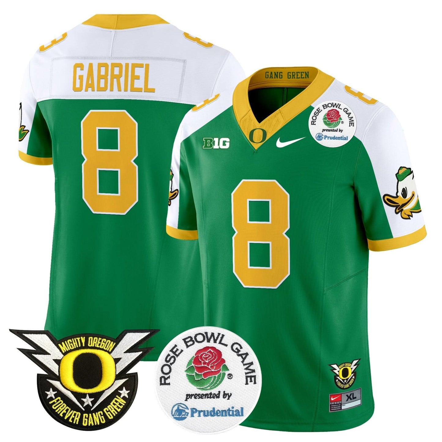 Oregon Ducks 2024 Rose Bowl Vapor Limited Jersey - All Stitched