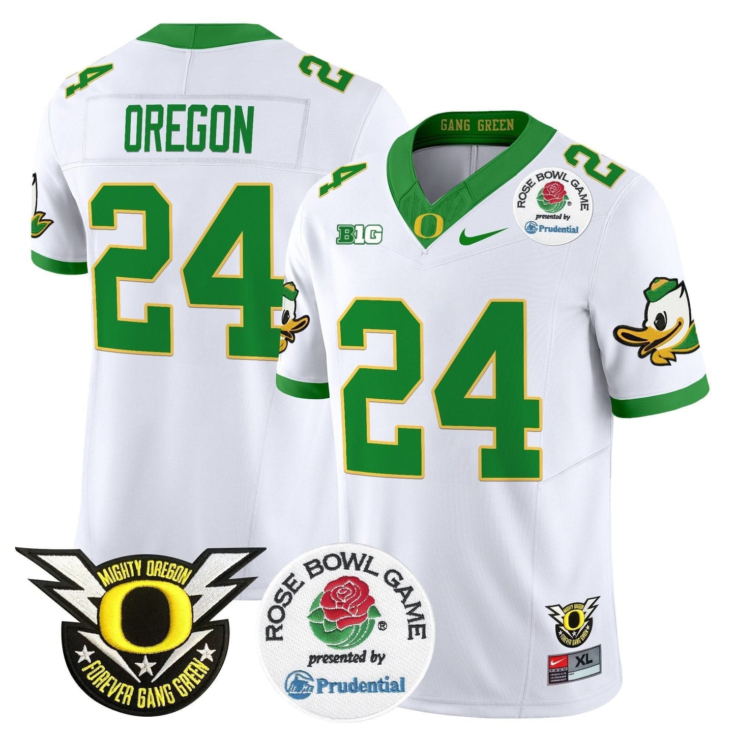 Oregon Ducks 2024 Rose Bowl Vapor Limited Jersey - All Stitched