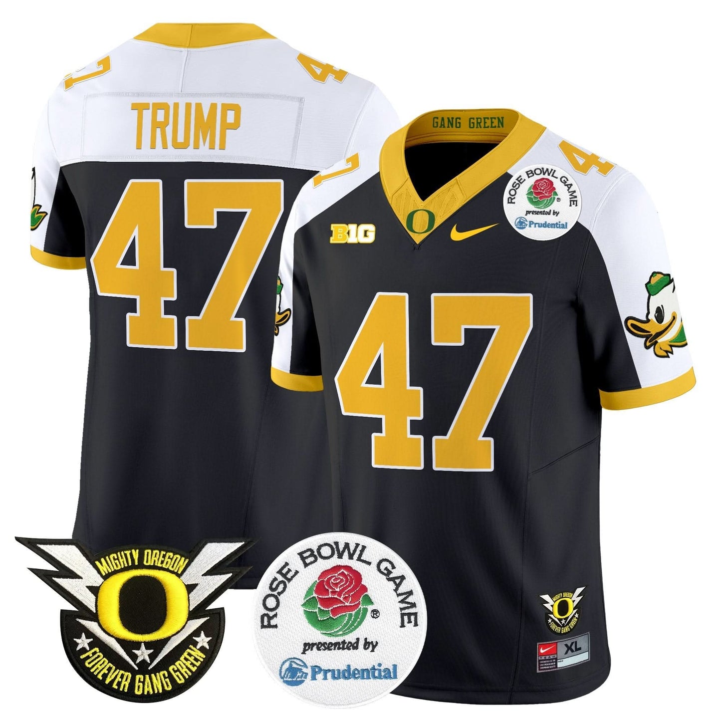 Oregon Ducks 2024 Rose Bowl Vapor Limited Jersey - All Stitched