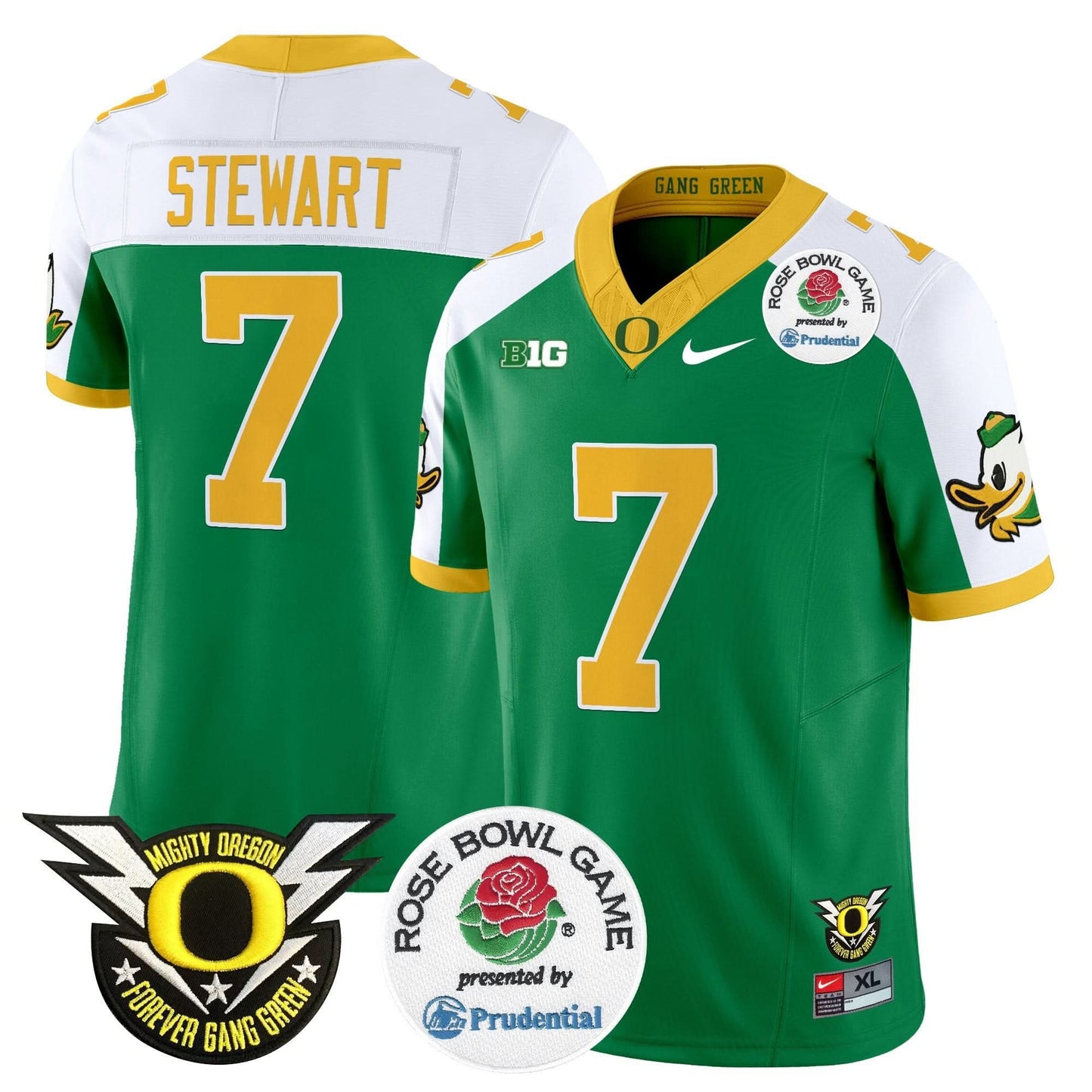 Oregon Ducks 2024 Rose Bowl Vapor Limited Jersey - All Stitched