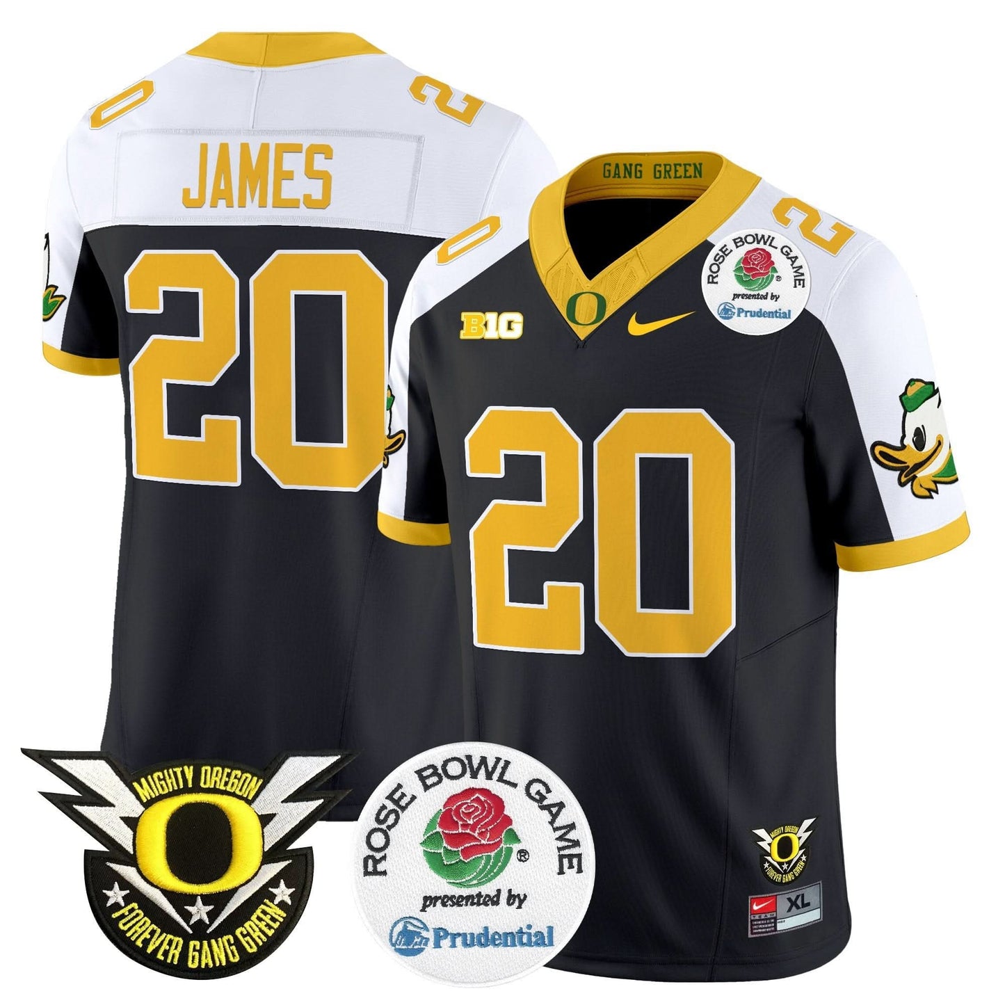 Oregon Ducks 2024 Rose Bowl Vapor Limited Jersey - All Stitched