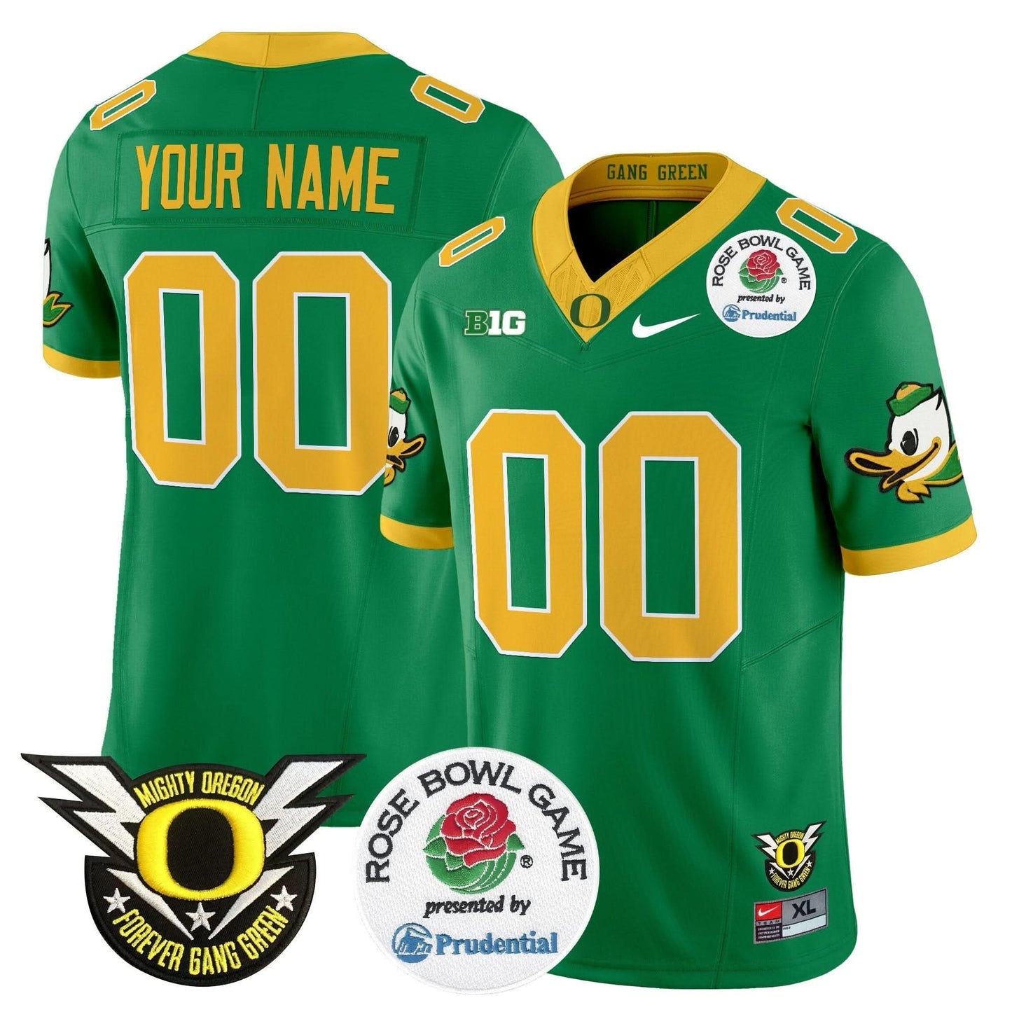Oregon Ducks 2024 Rose Bowl Vapor Limited Custom Jersey - All Stitched