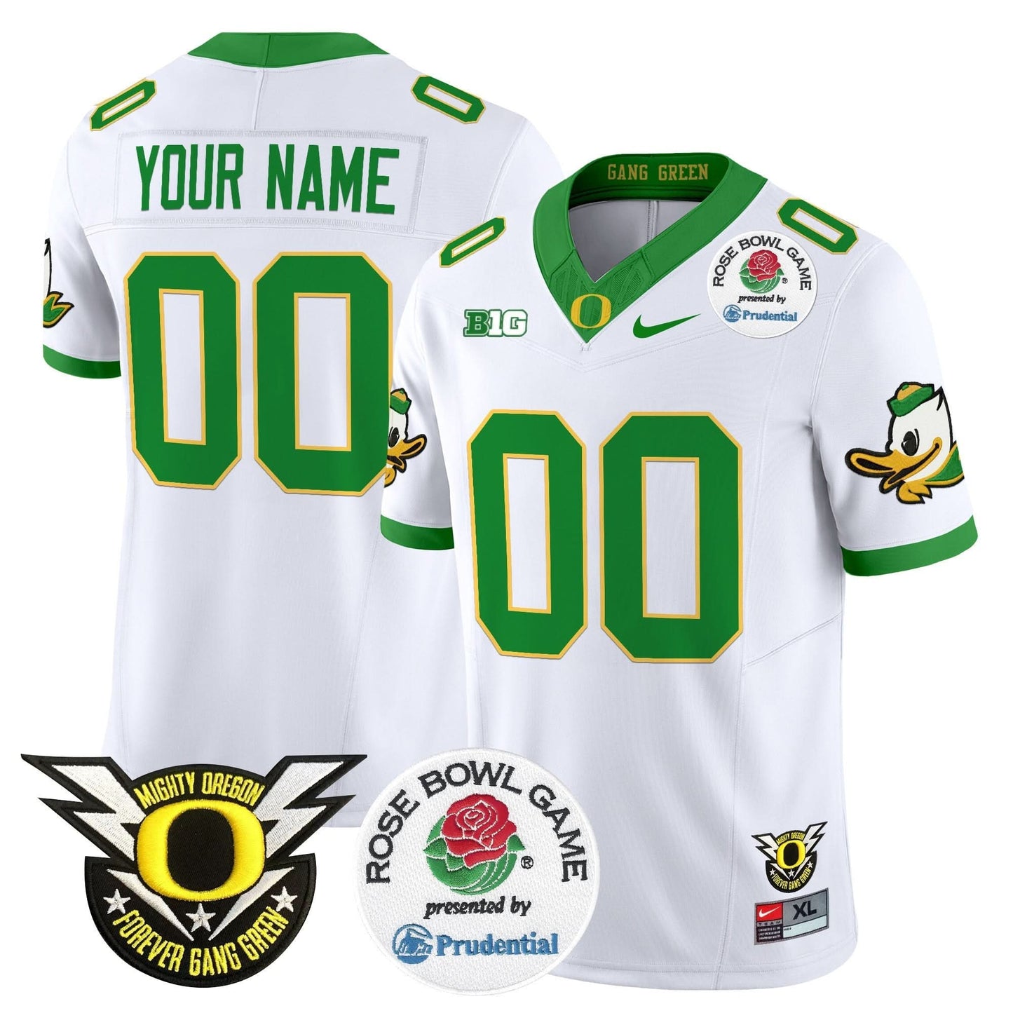Oregon Ducks 2024 Rose Bowl Vapor Limited Custom Jersey - All Stitched