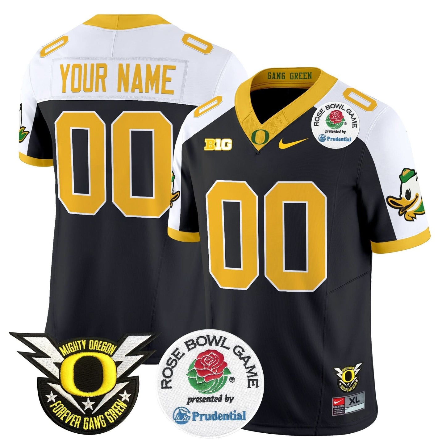 Oregon Ducks 2024 Rose Bowl Vapor Limited Custom Jersey - All Stitched