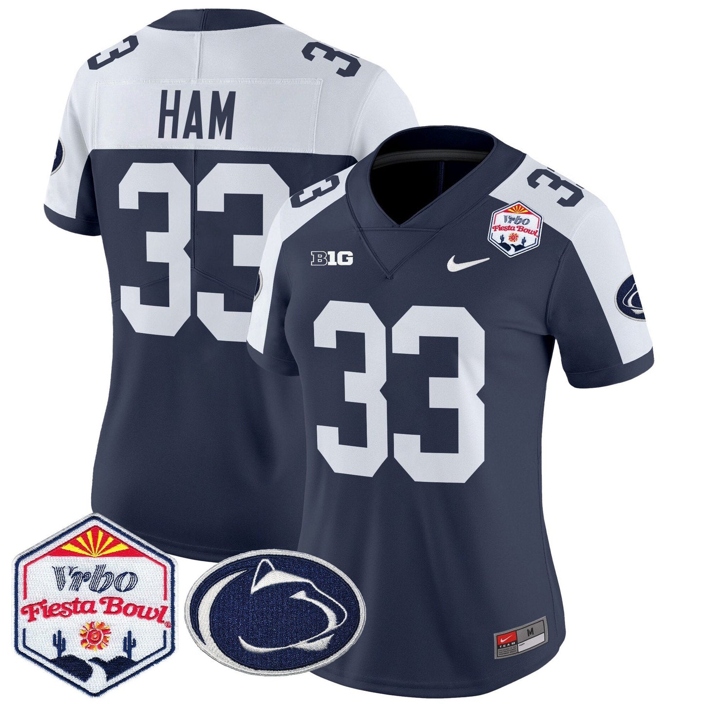 Women's PSU 2024 The Fiesta Bowl Patch Vapor Limited Jersey - All Stitched