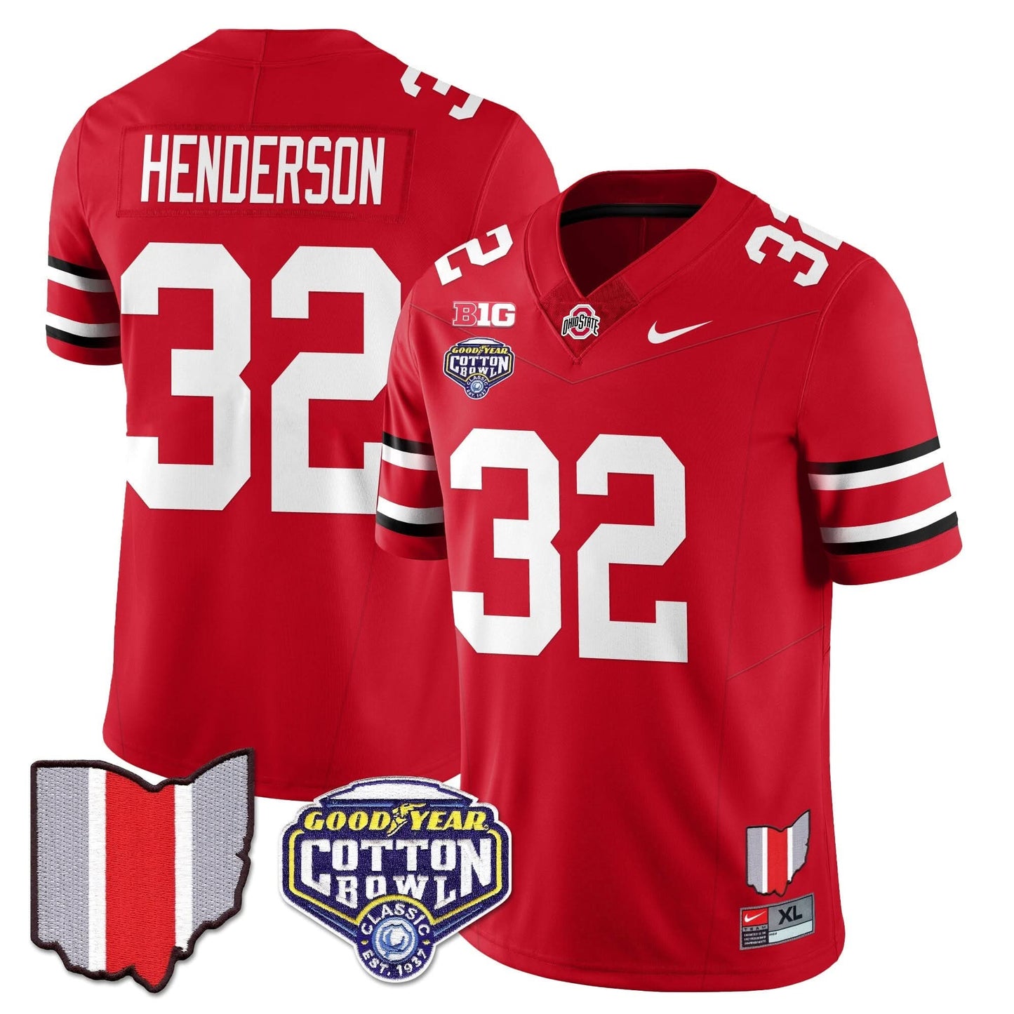 Ohio State Buckeyes 2024 Cotton Bowl Classic Jersey - All Stitched