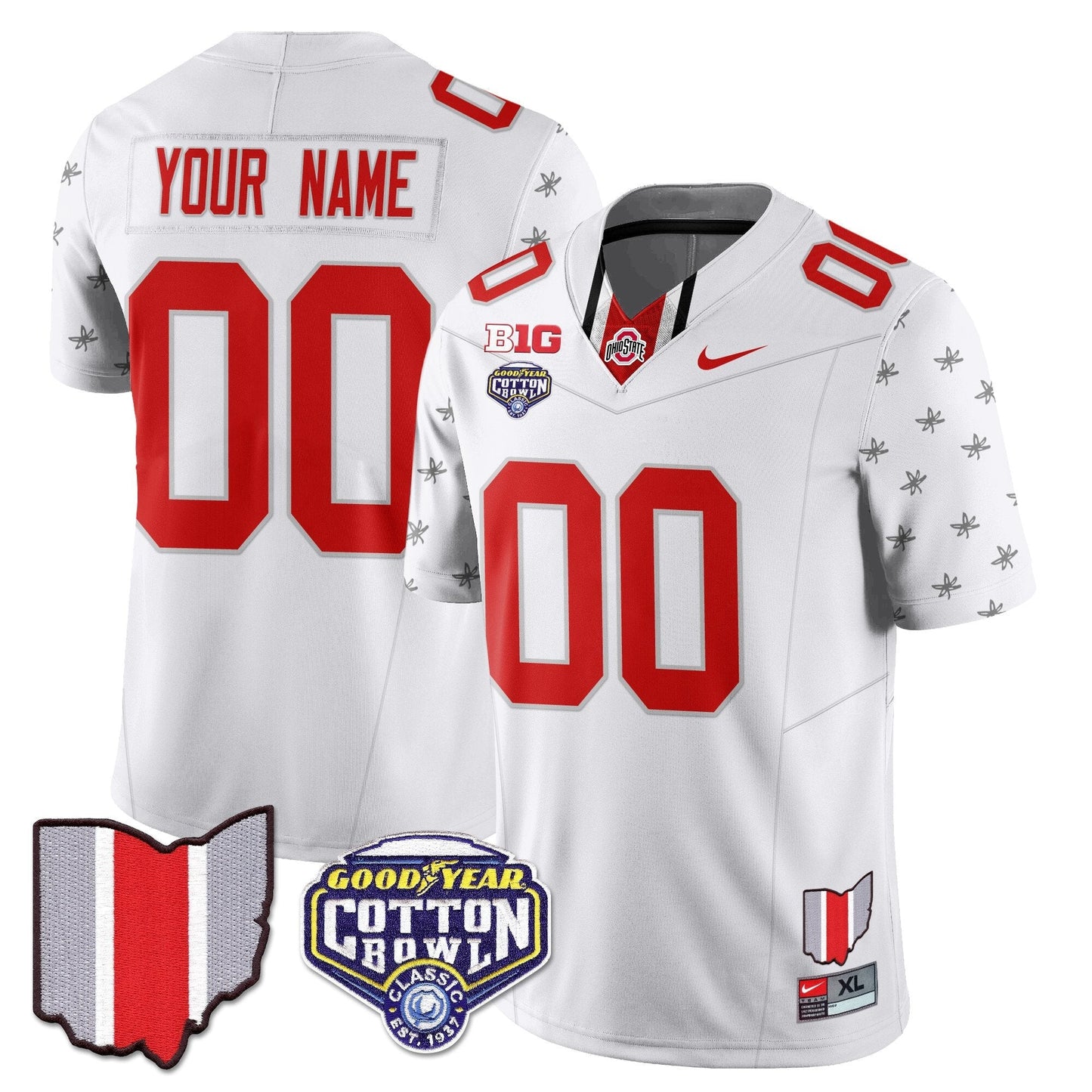Custom Gender/Name OSU 2024 Cotton Bowl Classic Jersey - All Stitched