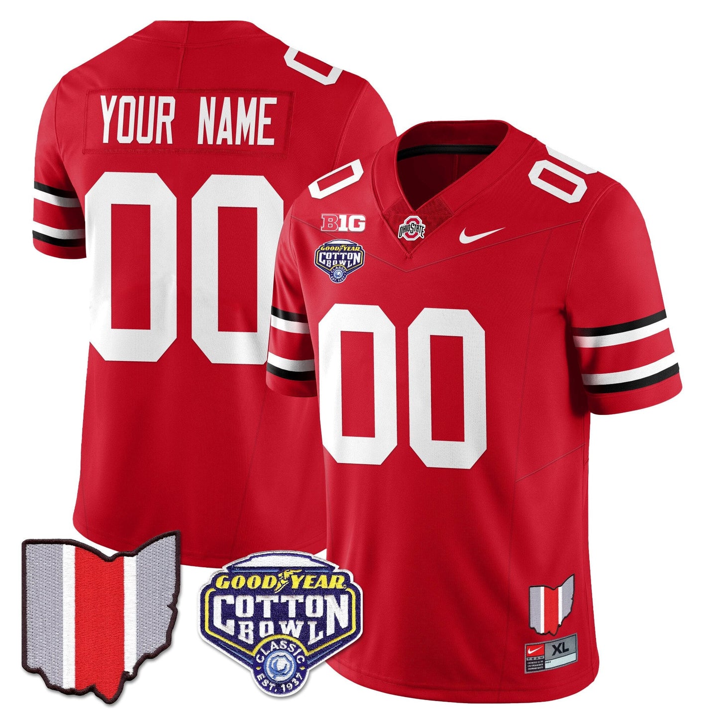 Custom Gender/Name OSU 2024 Cotton Bowl Classic Jersey - All Stitched