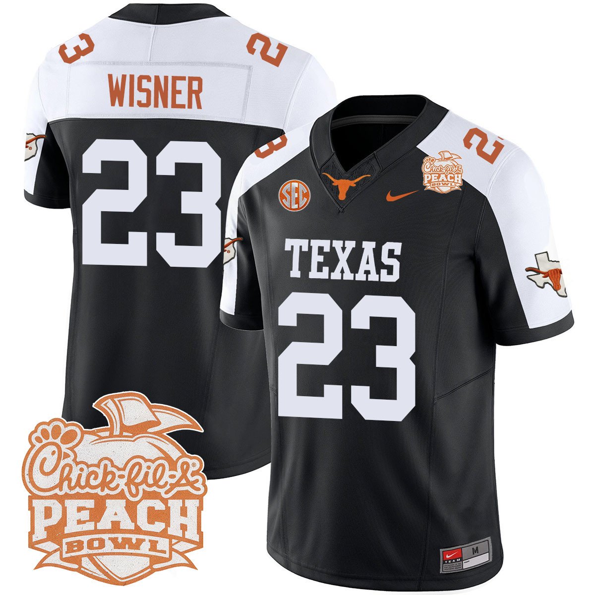 Men's Texas Longhorns 2024 Peach Bowl Jersey - All Stitched