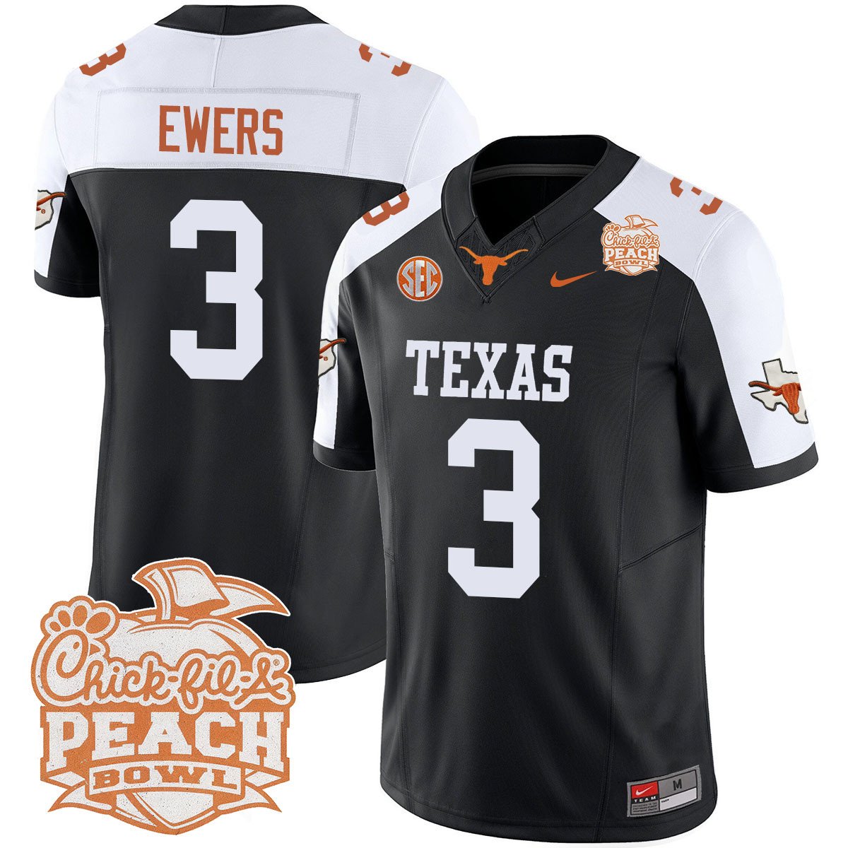 TEX 2024 Peach Bowl Jersey - All Stitched