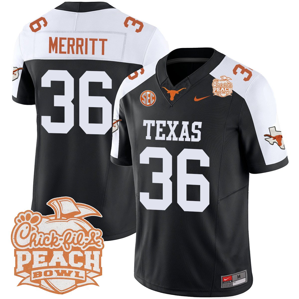 TEX 2024 Peach Bowl Jersey - All Stitched