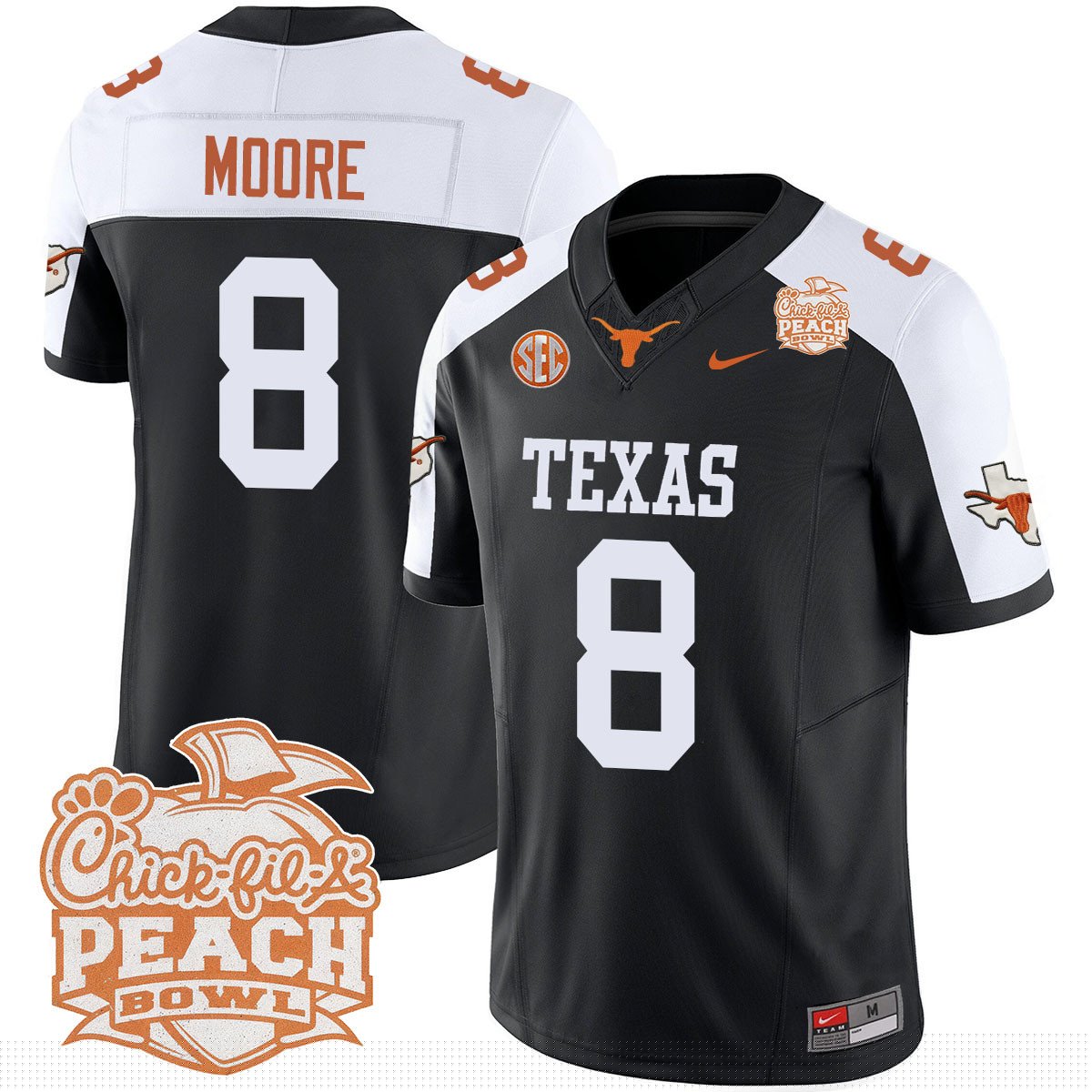 TEX 2024 Peach Bowl Jersey - All Stitched