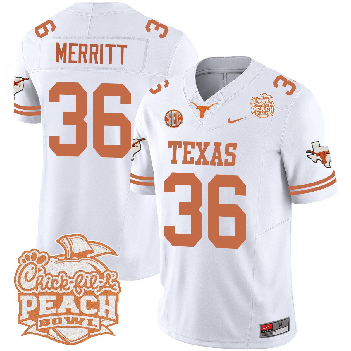 TEX 2024 Peach Bowl Jersey - All Stitched