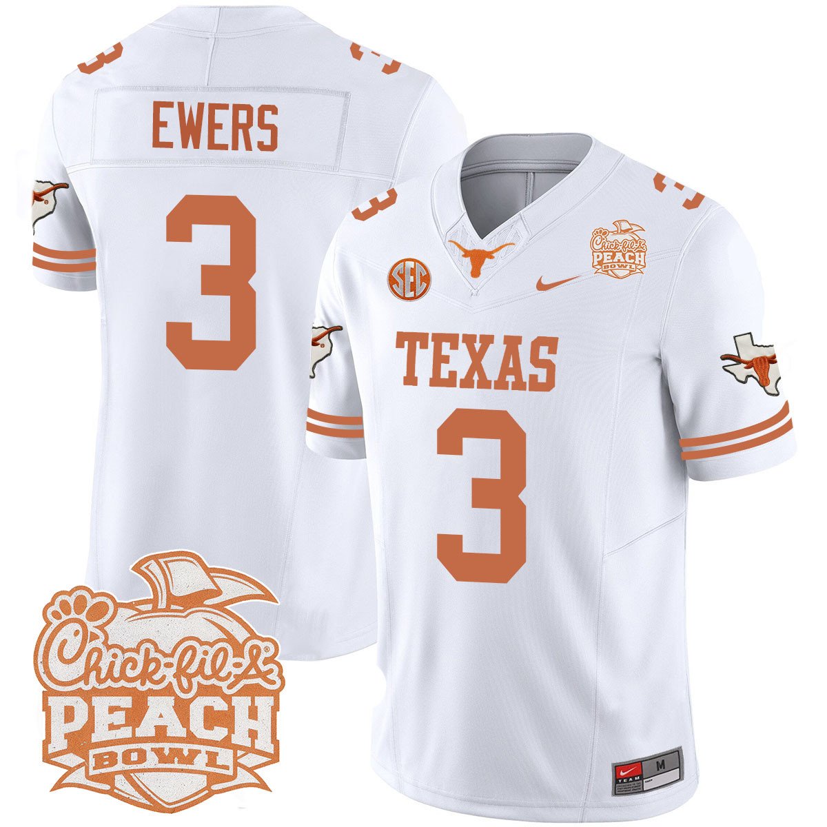 TEX 2024 Peach Bowl Jersey - All Stitched