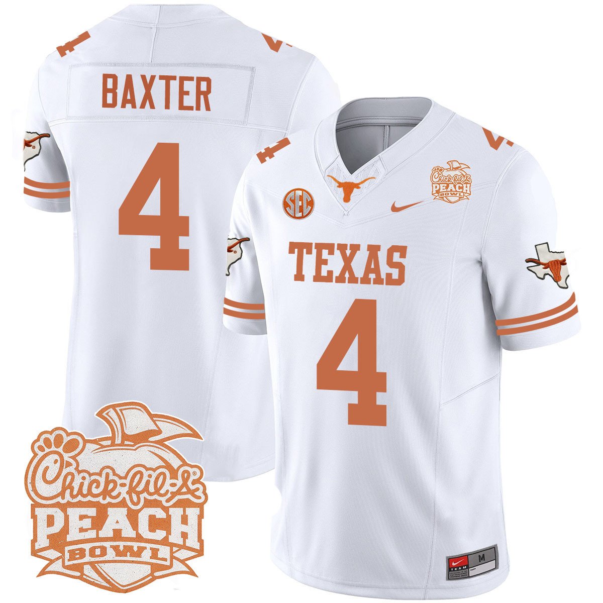 TEX 2024 Peach Bowl Jersey - All Stitched