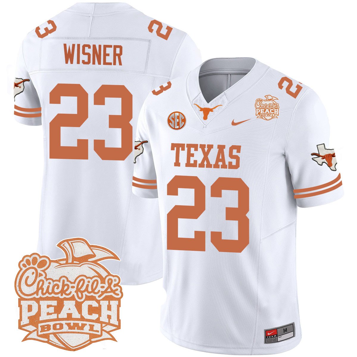 TEX 2024 Peach Bowl Jersey - All Stitched