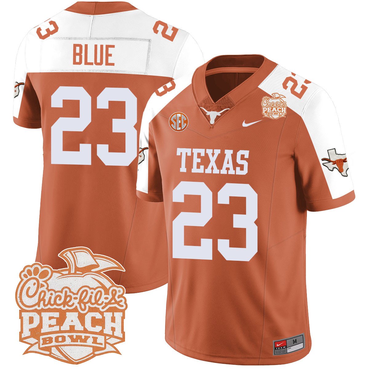 TEX 2024 Peach Bowl Jersey - All Stitched