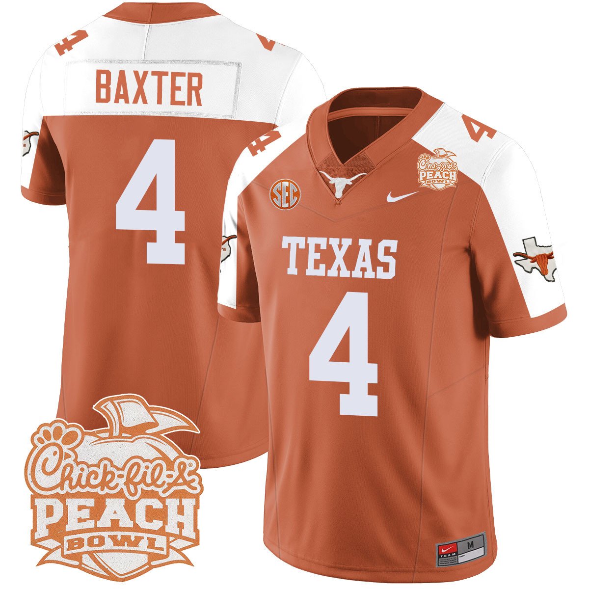 TEX 2024 Peach Bowl Jersey - All Stitched