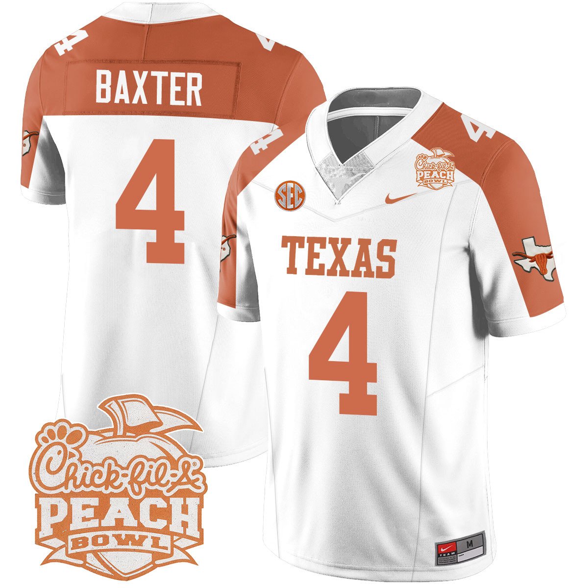 TEX 2024 Peach Bowl Jersey - All Stitched