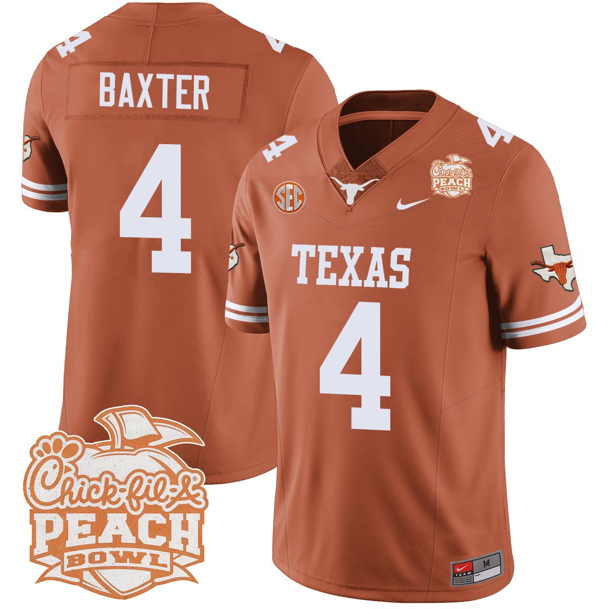 TEX 2024 Peach Bowl Jersey - All Stitched
