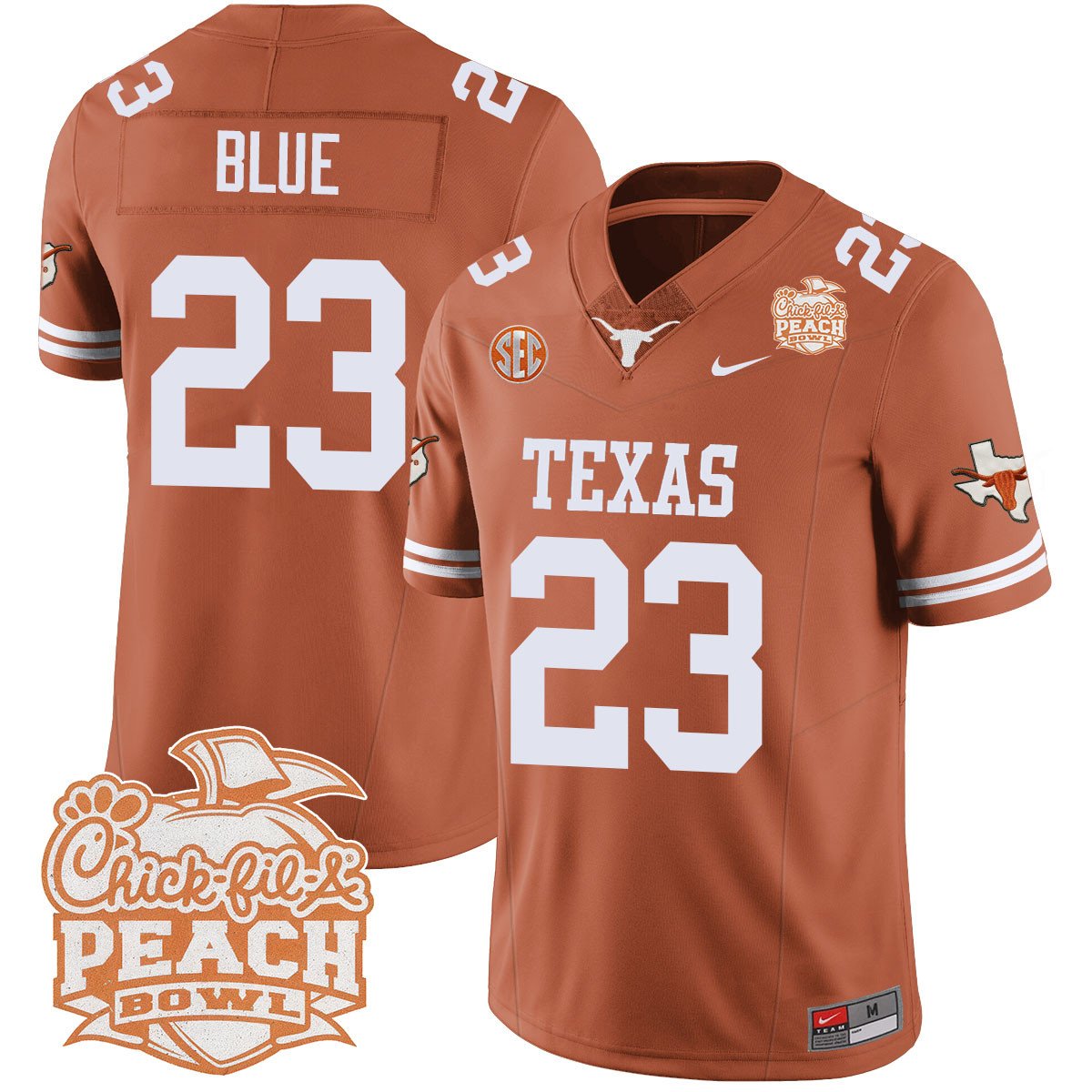 TEX 2024 Peach Bowl Jersey - All Stitched