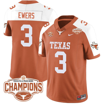TEX 2024 Peach Bowl Champions Jersey - All Stitched
