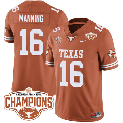 TEX 2024 Peach Bowl Champions Jersey - All Stitched