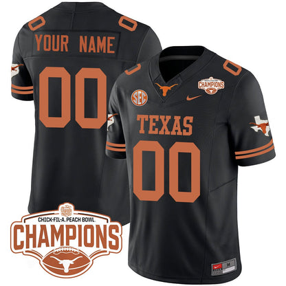 Custom TEX 2024 Peach Bowl Champions Jersey - All Stitched