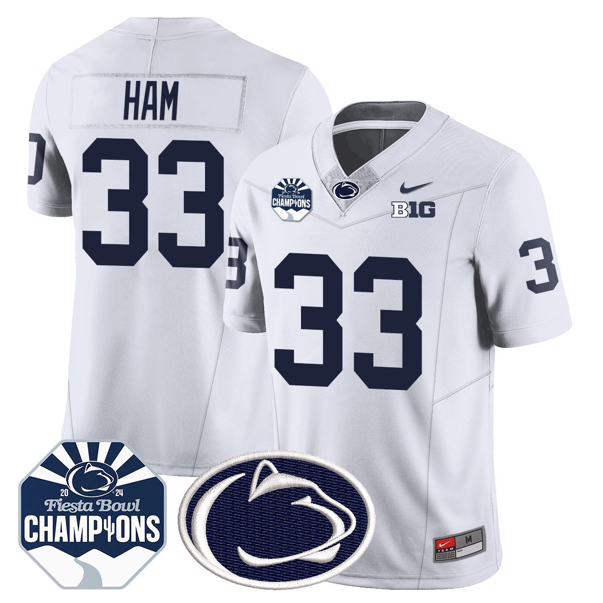 PSU 2024 Fiesta Bowl Champions Jersey - All Stitched