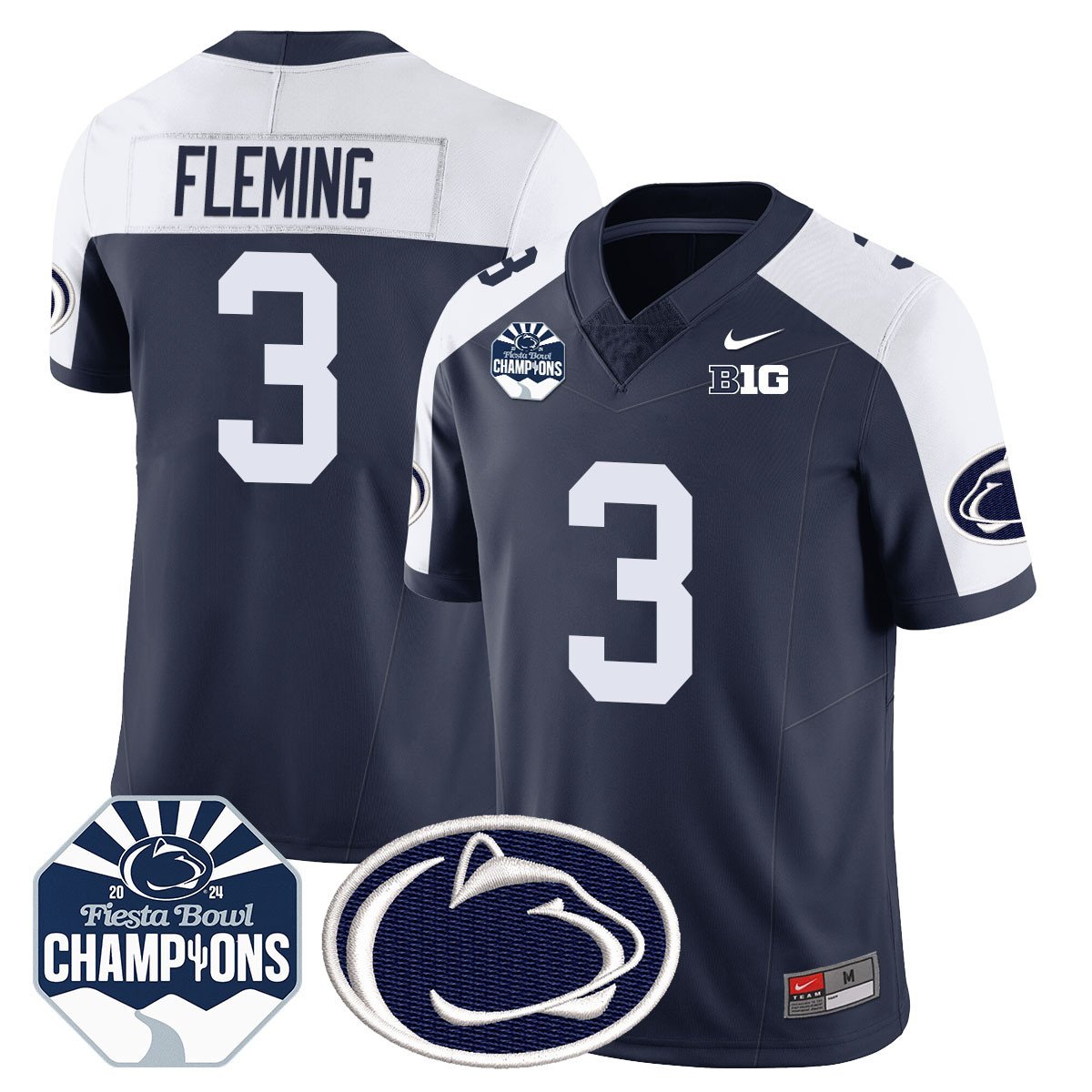 PSU 2024 Fiesta Bowl Champions Jersey - All Stitched