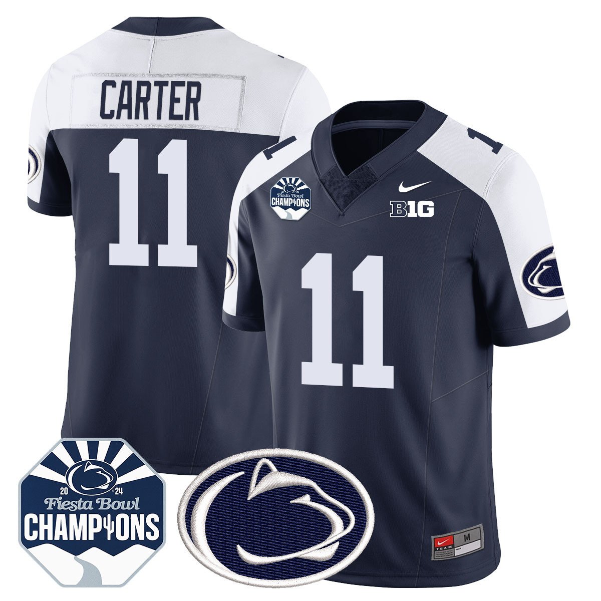 PSU 2024 Fiesta Bowl Champions Jersey - All Stitched