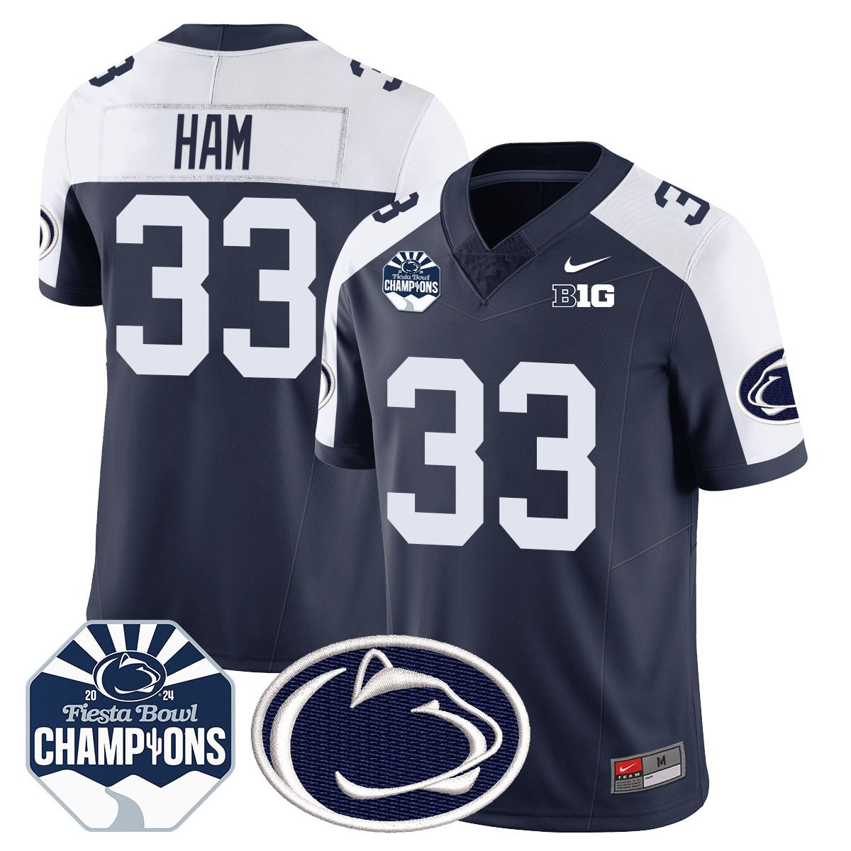 PSU 2024 Fiesta Bowl Champions Jersey - All Stitched