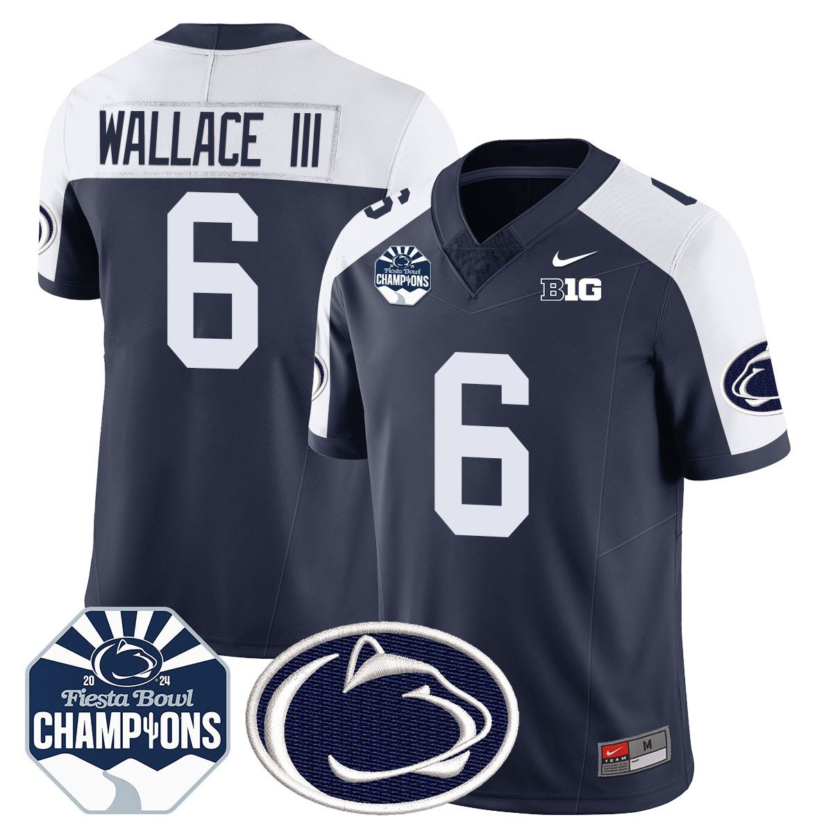 PSU 2024 Fiesta Bowl Champions Jersey - All Stitched