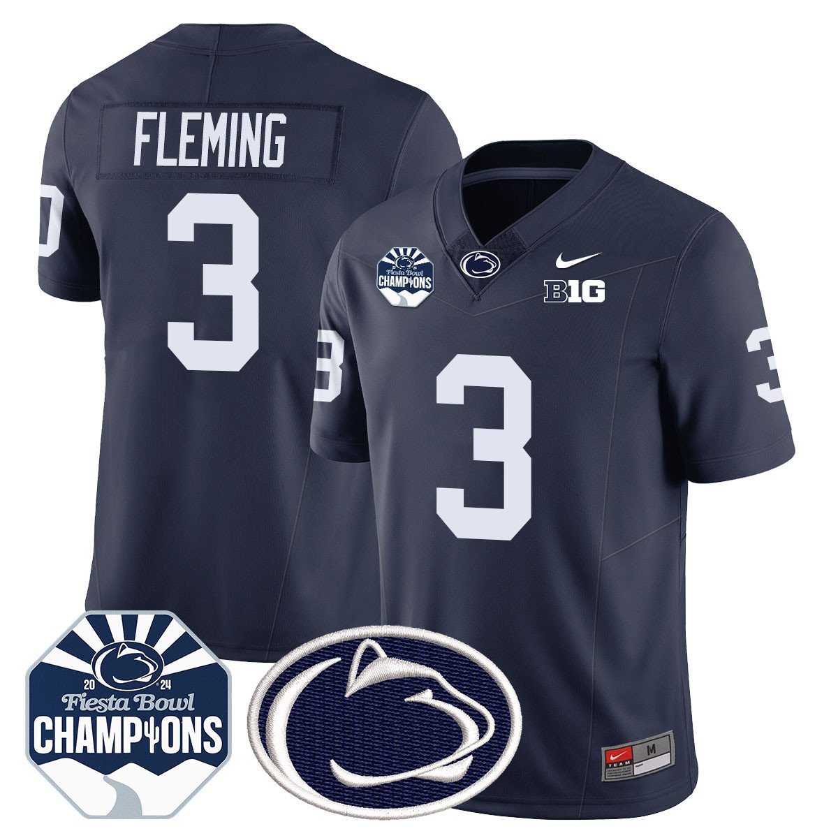 PSU 2024 Fiesta Bowl Champions Jersey - All Stitched