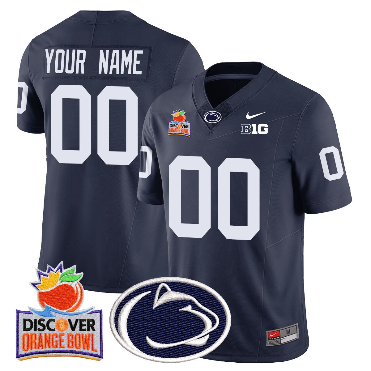 Custom Gender/Name PSU 2024 Orange Bowl Jersey N1 - All Stitched