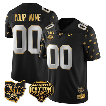 Custom Gender/Name OSU 2024 Cotton Bowl Classic Jersey Gold - All Stitched