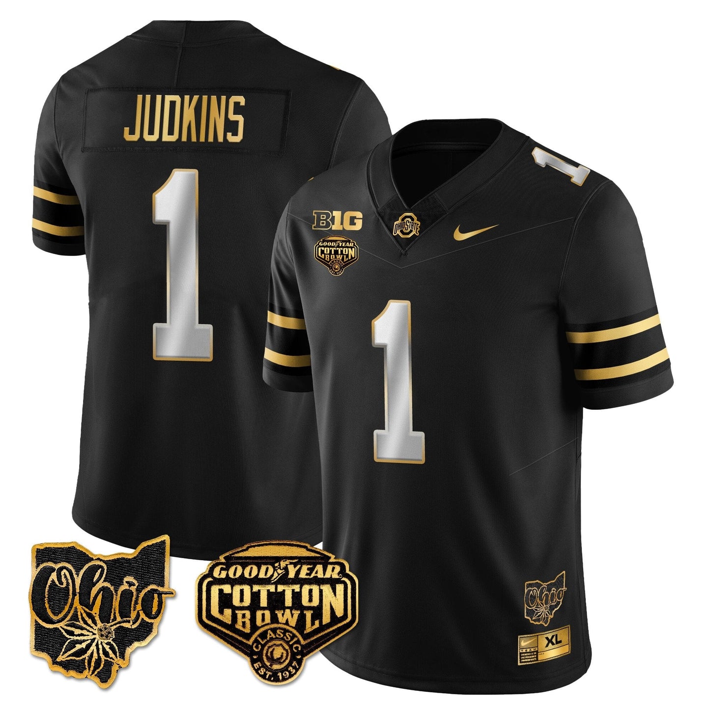 OSU 2024 Cotton Bowl Classic Jersey Gold - All Stitched