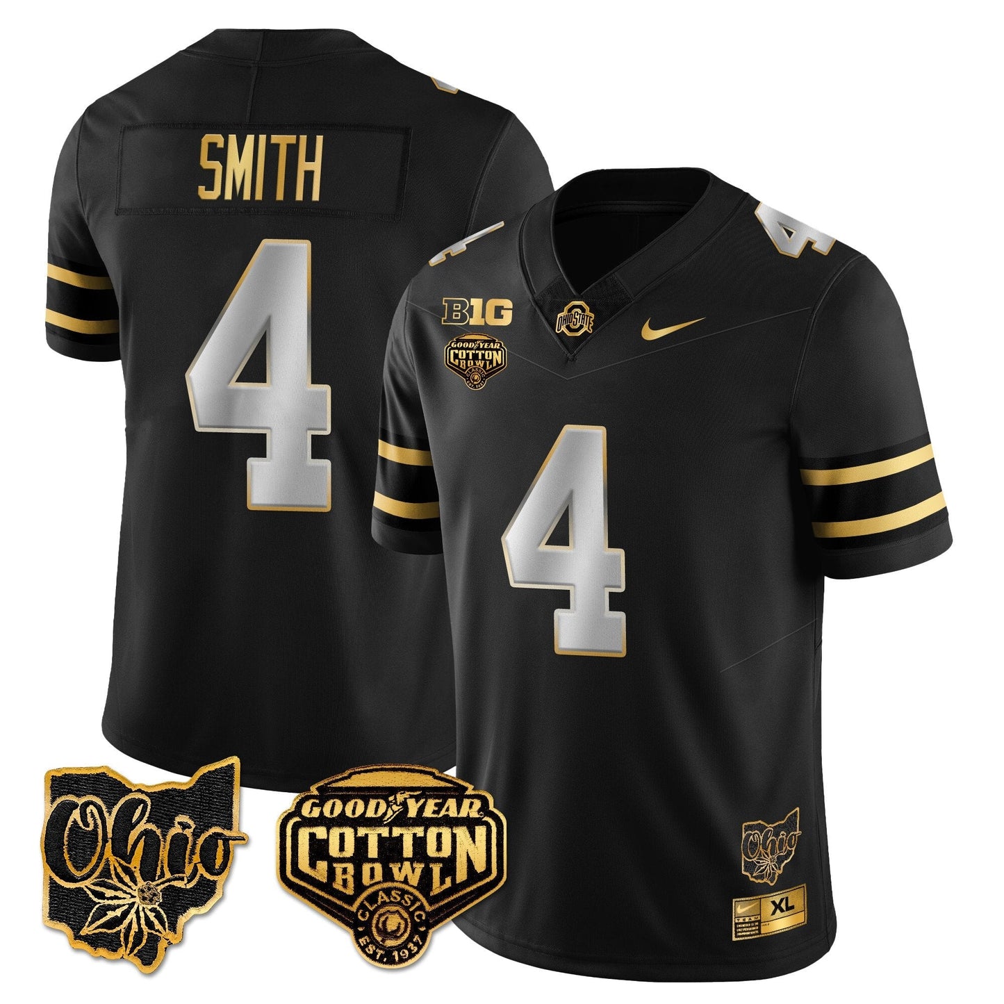 OSU 2024 Cotton Bowl Classic Jersey Gold - All Stitched