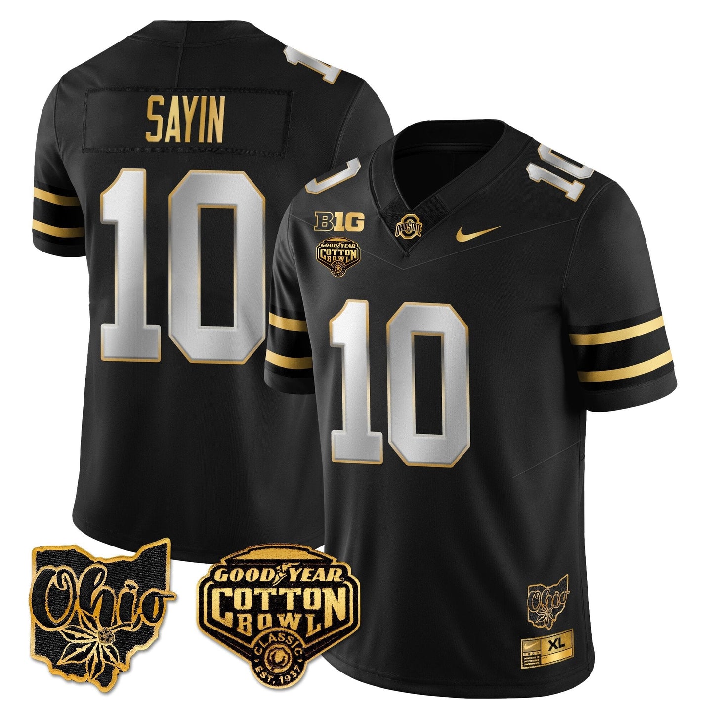 OSU 2024 Cotton Bowl Classic Jersey Gold - All Stitched