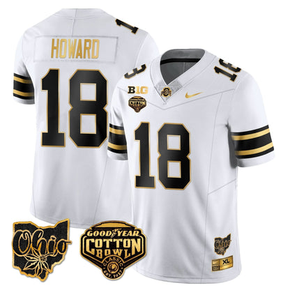 Ohio State Buckeyes 2024 Cotton Bowl Classic Jersey Gold - All Stitched