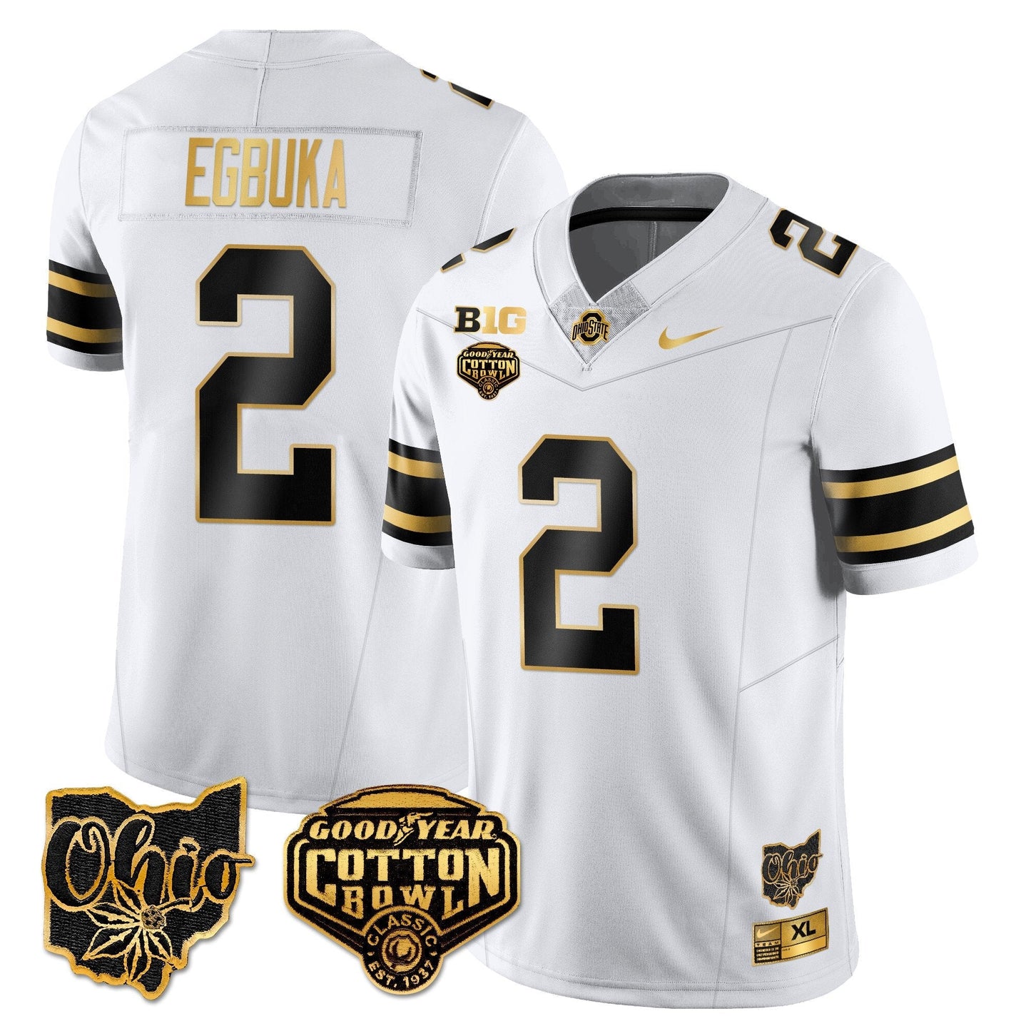 OSU 2024 Cotton Bowl Classic Jersey Gold - All Stitched
