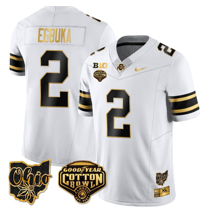 OSU 2024 Cotton Bowl Classic Jersey Gold - All Stitched