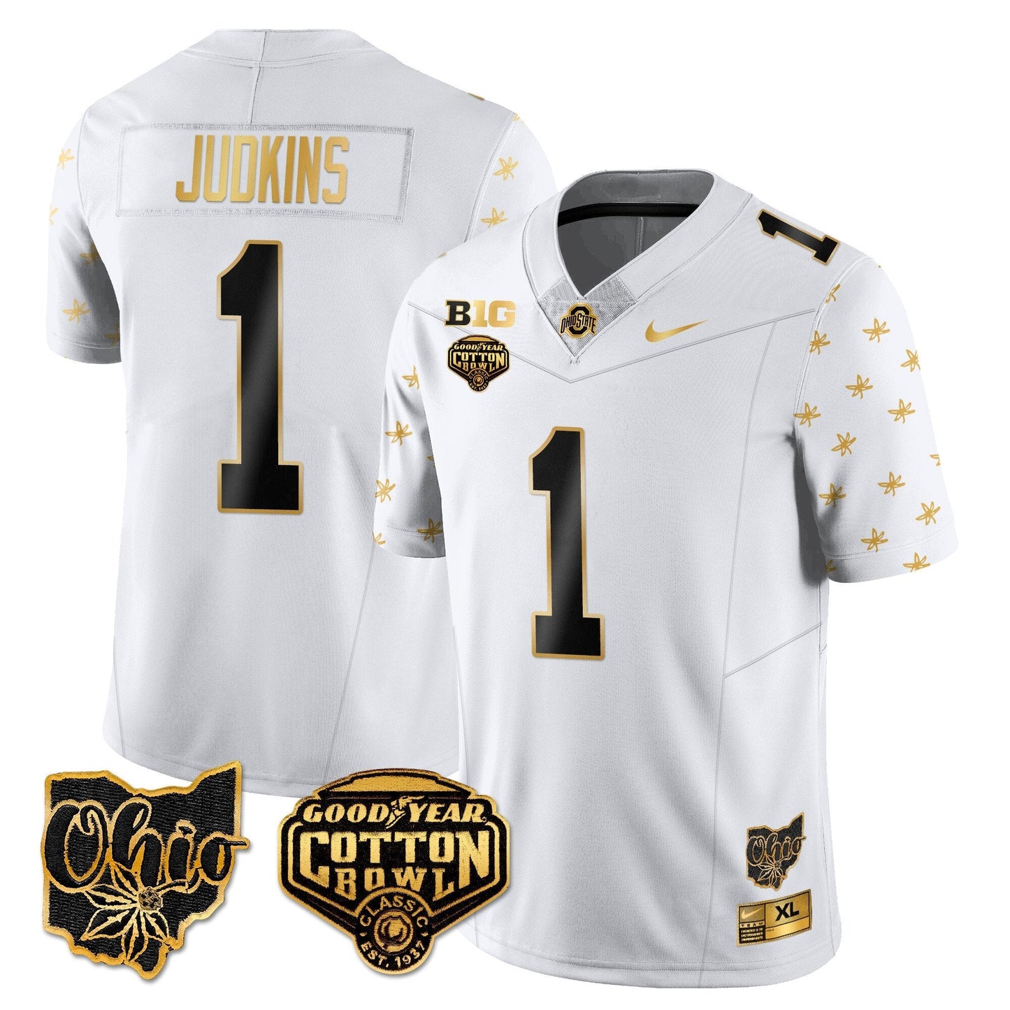OSU 2024 Cotton Bowl Classic Jersey Gold - All Stitched