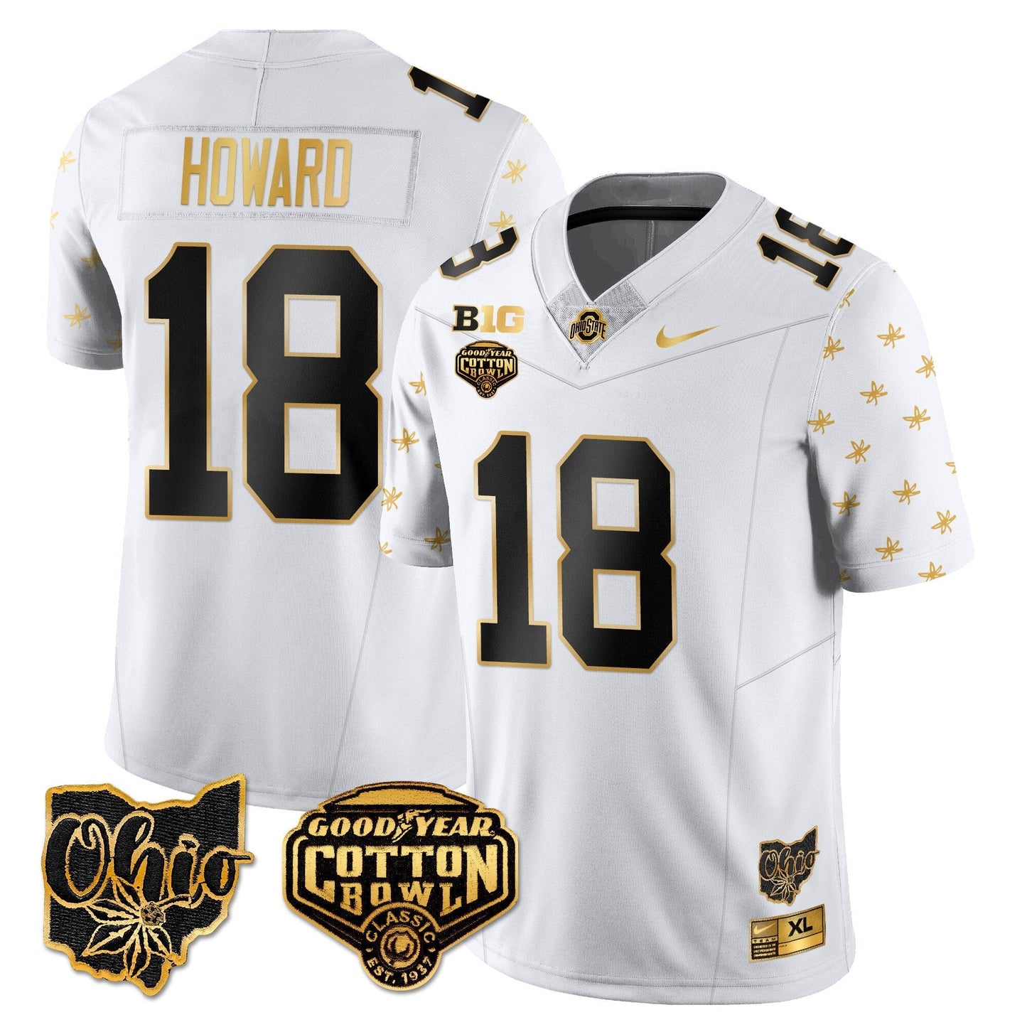OSU 2024 Cotton Bowl Classic Jersey Gold - All Stitched