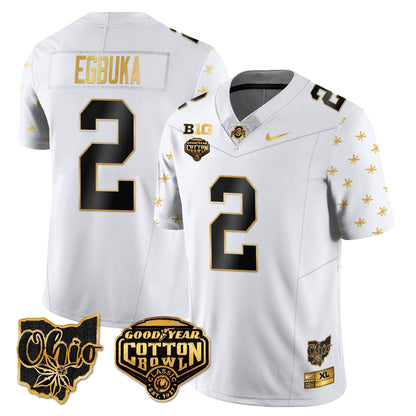 OSU 2024 Cotton Bowl Classic Jersey Gold - All Stitched