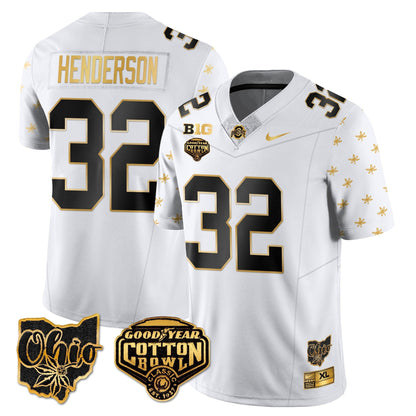 OSU 2024 Cotton Bowl Classic Jersey Gold - All Stitched