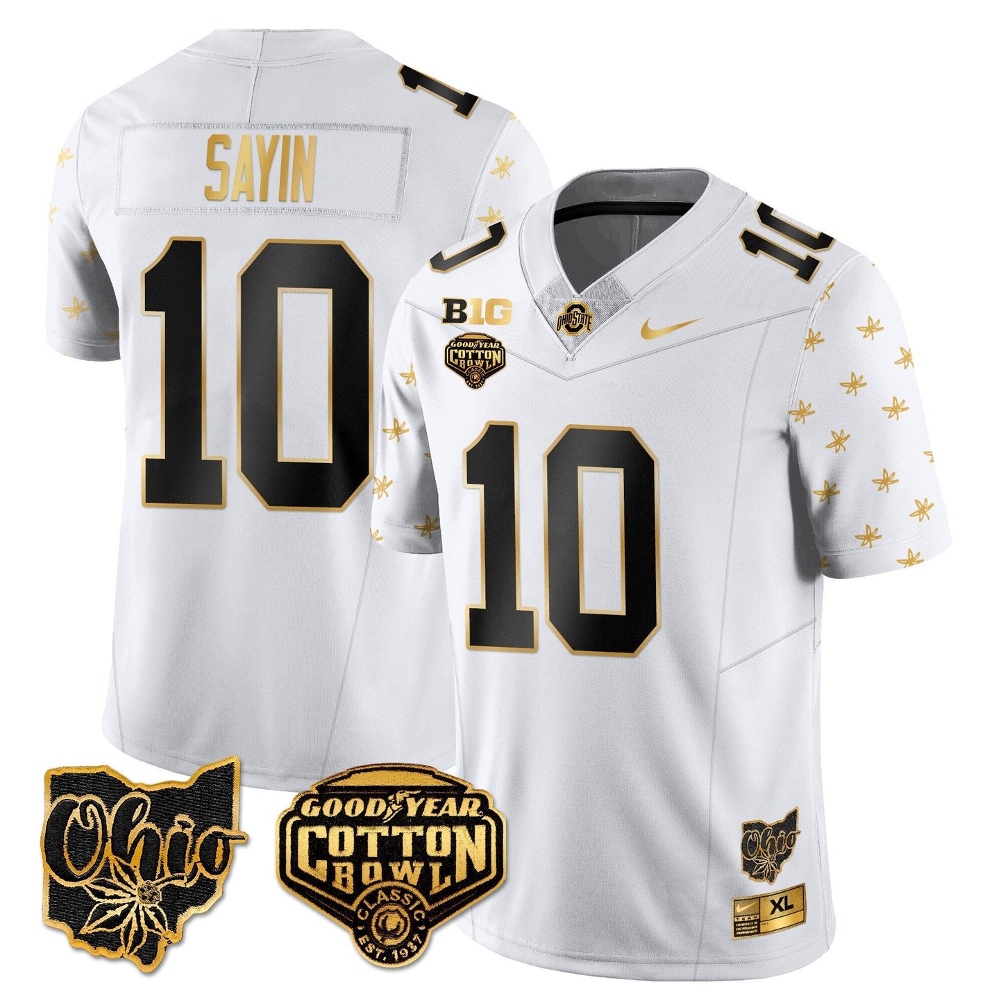 OSU 2024 Cotton Bowl Classic Jersey Gold - All Stitched