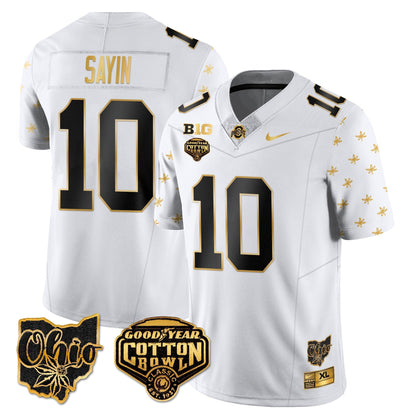 OSU 2024 Cotton Bowl Classic Jersey Gold - All Stitched
